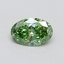 0.52 Ct. Fancy Vivid Green Oval Lab Grown Diamond