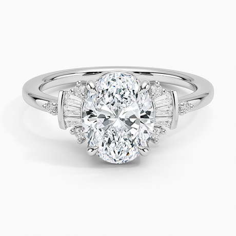 18K White Gold Daphne Art Deco Ring