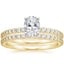 18K Yellow Gold Luxe Petite Shared Prong Diamond Bridal Set (3/4 ct. tw.)