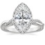 Platinum Petite Twisted Vine Halo Diamond Ring (1/4 ct. tw.), smalltop view