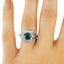 The Harlow Ring, smalltop view on a hand