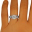 The Cagney Ring, smalltop view on a hand