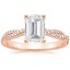 14K Rose Gold Petite Luxe Twisted Vine Diamond Ring (1/4 ct. tw.), smalltop view