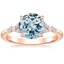 14K Rose Gold Nadia Diamond Ring, smalltop view