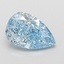 1.09 Ct. Fancy Vivid Blue Pear Lab Grown Diamond