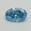 0.46 Ct. Fancy Vivid Blue Oval Lab Grown Diamond