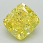 3.25 Ct. Fancy Vivid Yellow Cushion Lab Grown Diamond