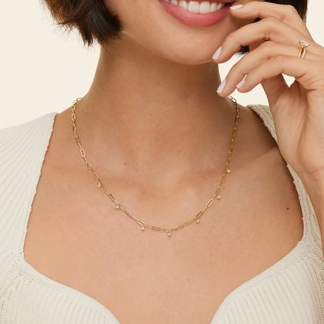 Devon Lab Diamond Paperclip Necklace (1/4 ct. tw.)