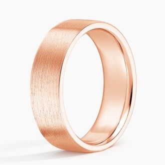 Mojave Matte 6mm Wedding Ring in 14K Rose Gold