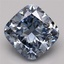 3.33 Ct. Fancy Vivid Blue Cushion Lab Grown Diamond