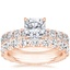 14K Rose Gold Luxe Ellora Diamond Ring with French Pavé Eternity Diamond Ring (2 ct. tw.)