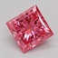 1.08 Ct. Fancy Vivid Pink Princess Lab Grown Diamond