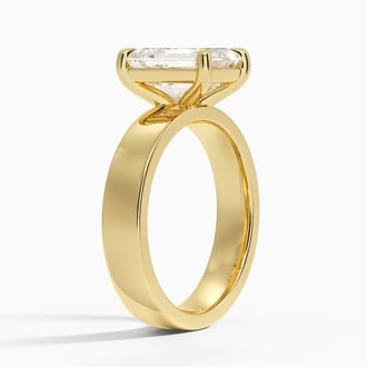 Peyton 4mm Solitaire with 2ct Emerald Certified Lab Diamond in 18K Yellow Gold