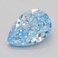 0.73 Ct. Fancy Vivid  Blue Pear Lab Grown Diamond