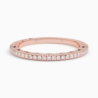 Tacori Lunetta Crescent Diamond Ring (1/4 ct. tw.) in 18K Rose Gold