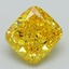 2.11 Ct. Fancy Vivid Yellow Cushion Lab Grown Diamond