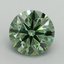 3.08 Ct. Fancy Vivid Green Round Lab Grown Diamond
