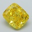 2.40 Ct. Fancy Vivid Yellow Cushion Lab Grown Diamond