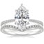 Platinum Elena Diamond Ring with Flair Diamond Ring (1/6 ct. tw.)
