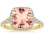 18K Yellow Gold Joy Half Coverage Diamond Ring, smalltop view
