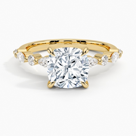 18K Yellow Gold Versailles Half Coverage Diamond Ring (1/3 ct. tw.)
