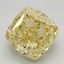 3.17 Ct. Fancy Vivid Yellow Cushion Lab Grown Diamond