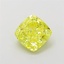 1.38 Ct. Fancy Vivid Yellow Cushion Lab Grown Diamond