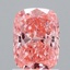 1.51 Ct. Fancy Vivid Pink Cushion Lab Grown Diamond
