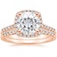 14KR Moissanite Odessa Diamond Ring (1/5 ct. tw.) with Sonora Diamond Ring (1/8 ct. tw.), smalltop view