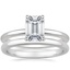 Platinum Elodie Ring with 2mm Comfort Fit Wedding Ring