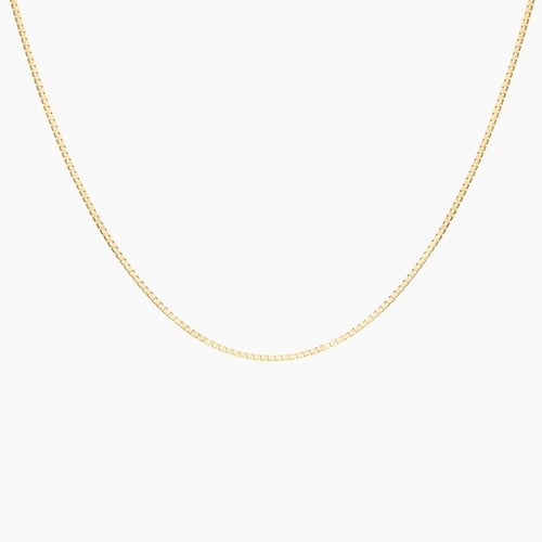 14K Yellow Gold Riley 18 in. Box Chain Necklace (2.7mm)
