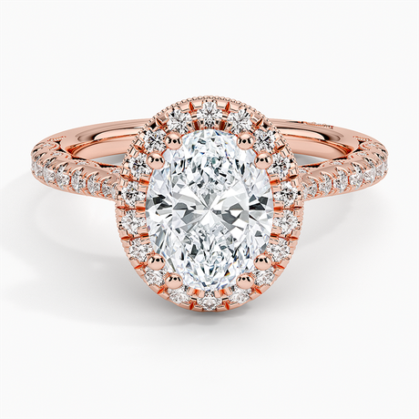 18K Rose Gold Tacori Petite Crescent Bloom Diamond Ring