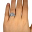 The Xylia Ring, smallzoomed in top view on a hand