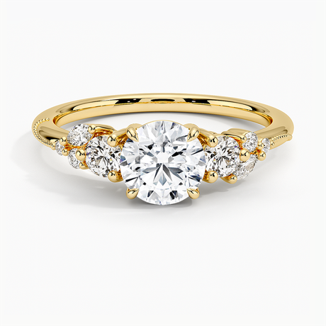Camellia Three Stone Diamond Ring - Brilliant Earth