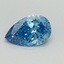 1.52 Ct. Fancy Vivid Blue Pear Lab Grown Diamond