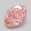 4.11 Ct. Fancy Vivid  Pink Oval Lab Grown Diamond