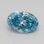 0.42 Ct. Fancy Vivid Blue Oval Lab Grown Diamond