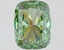 2.05 Ct. Fancy Vivid Green Cushion Lab Grown Diamond