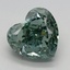 3.22 Ct. Fancy Vivid Green Heart Lab Grown Diamond