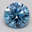 1.56 Ct. Fancy Vivid Blue Round Lab Grown Diamond