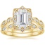 18KY Moissanite Cadenza Halo Diamond Bridal Set (1/4 ct. tw.), smalltop view