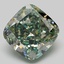 3.12 Ct. Fancy  Green Cushion Lab Grown Diamond