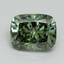 1.51 Ct. Fancy Vivid Green Cushion Lab Grown Diamond