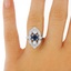 The Alissa Ring, smalltop view on a hand