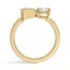 Round and Emerald Diamond Toi et Moi Ring, smallview