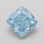1.08 Ct. Fancy Vivid Blue Cushion Lab Grown Diamond