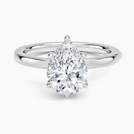 Platinum Audrey Perfect Fit Hidden Halo 2mm Diamond Ring