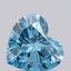 0.97 Ct. Fancy Vivid Blue Heart Lab Grown Diamond