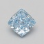 3.05 Ct. Fancy Vivid Blue Cushion Lab Grown Diamond