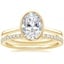 18K Yellow Gold Petite Luna Bezel Ring with Luxe Ballad Diamond Ring (1/4 ct. tw.)